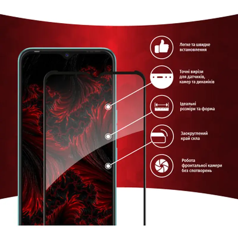 Скло захисне Intaleo Full Glue Tecno Spark 8 (1283126533099) - фото 2