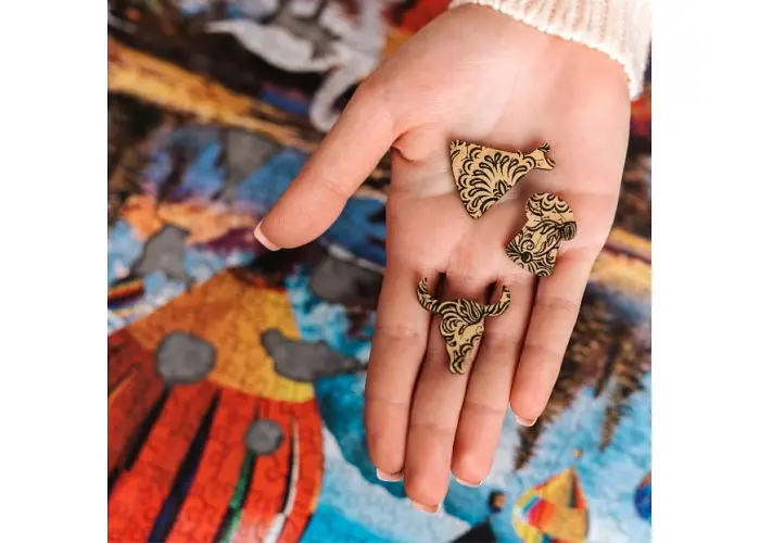 Пазл Trefl дерев'яний фігурний Кімната чарівника 1000 ел. (20146) - фото 4