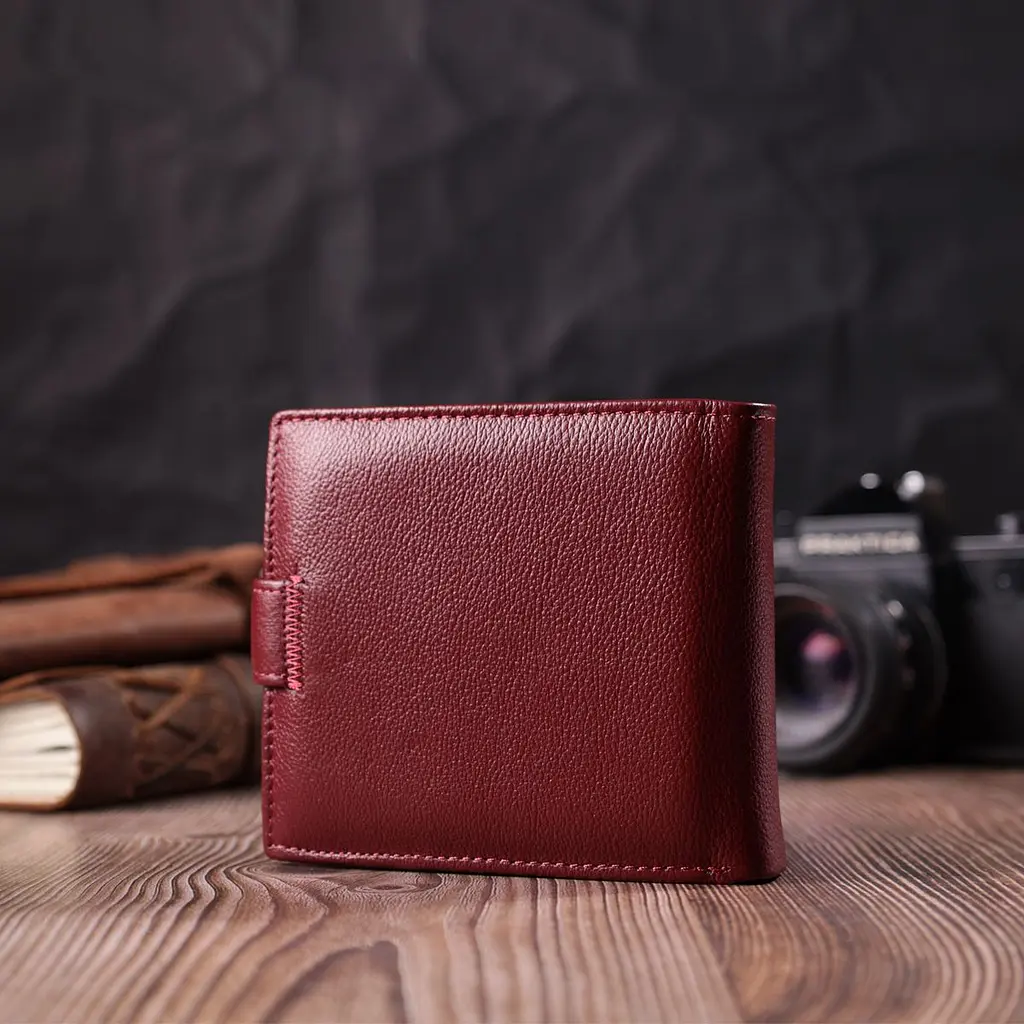 Практичний жіночий гаманець з натуральної шкіри ST Leather 22554 бордовий - фото 10