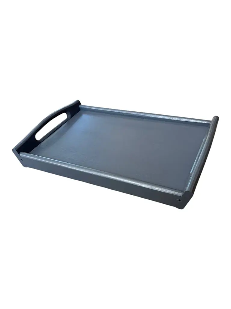 Складаний кавовий столик для сніданку в ліжко сірий 42×28×17 см №4 - фото 6