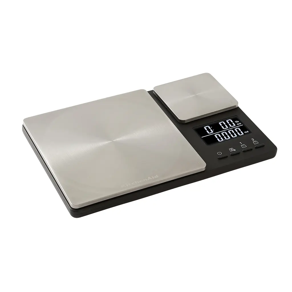 Весы кухонные KitchenAid Measuring с двойной платформой серебряные (KQ909G) - фото 2