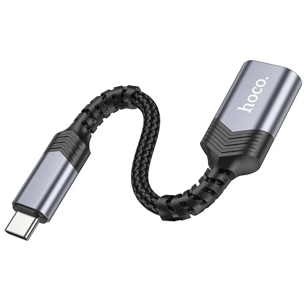 Мульти адаптер хаб Hoco UA24 Type-C to USB 3.0 серый - фото 5