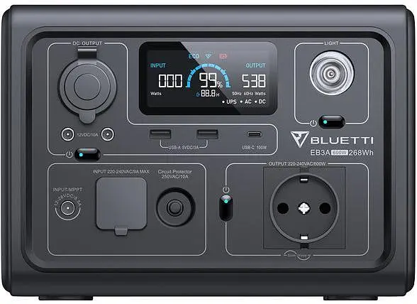 Портативна зарядна станція Bluetti EB3A 268Вт 600Вт електростанція - фото 3