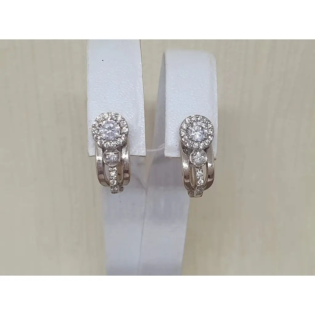 Золоті сережки Гаразд з фіанітами. 3533549 - фото 5