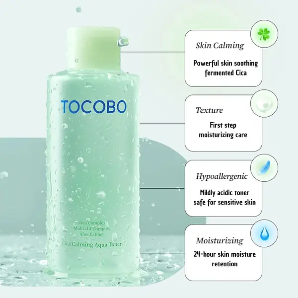 Заспокійливий тонер для обличчя Tocobo Cica Calming Aqua Toner 200 мл - фото 2