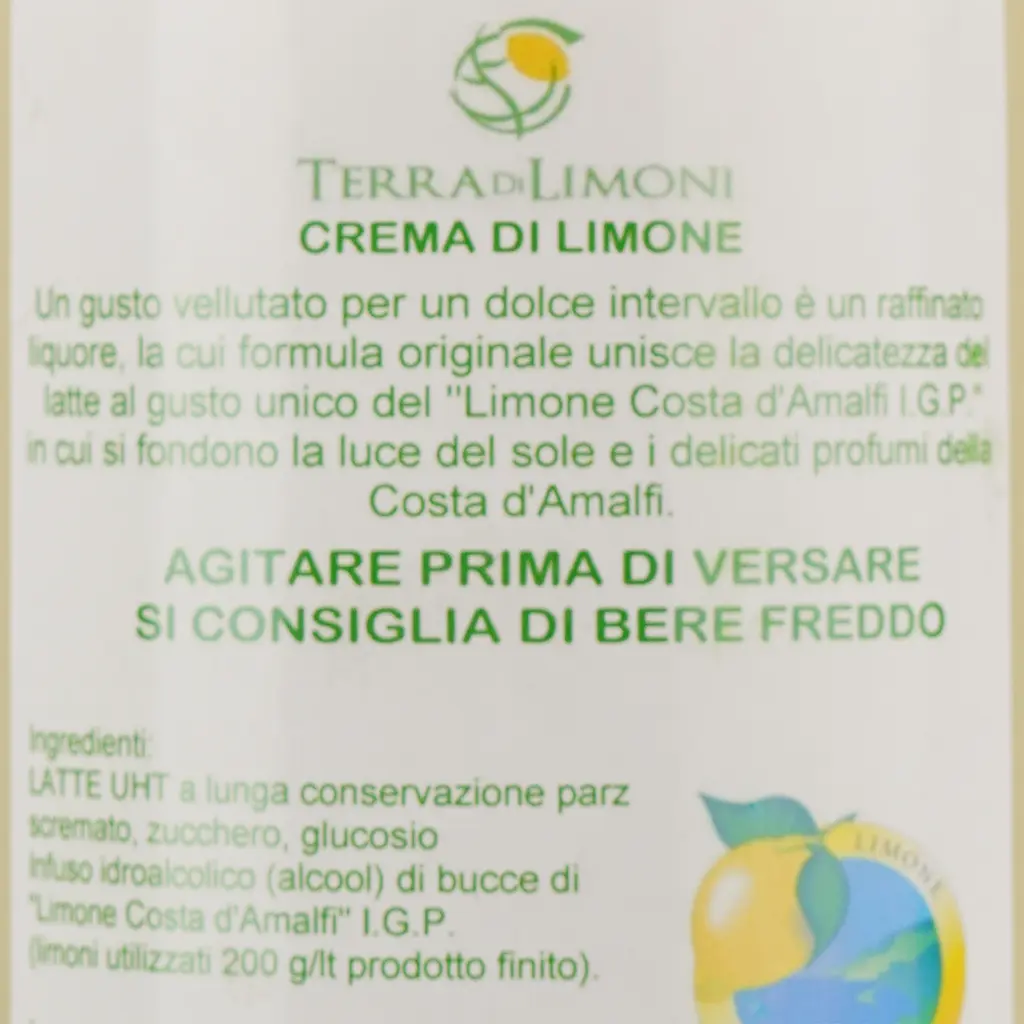 Лікер Terra di Limoni Crema di limoncello Costa d'Amalfi, 17%, 0,7 л (Q5895) - фото 4