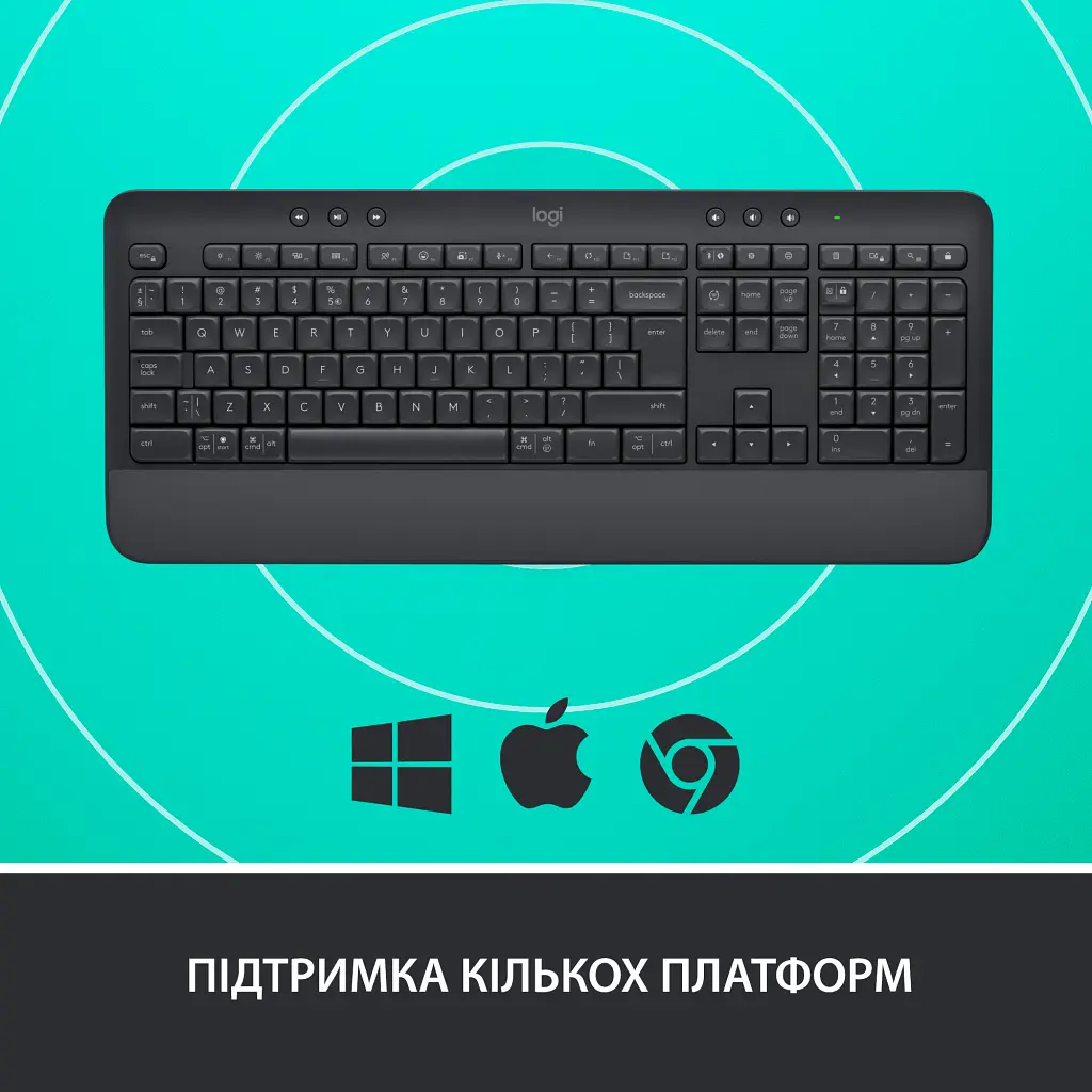 Клавіатура Logitech Signature K650 USB/Bluetooth UA Graphite (920-010945) - фото 6