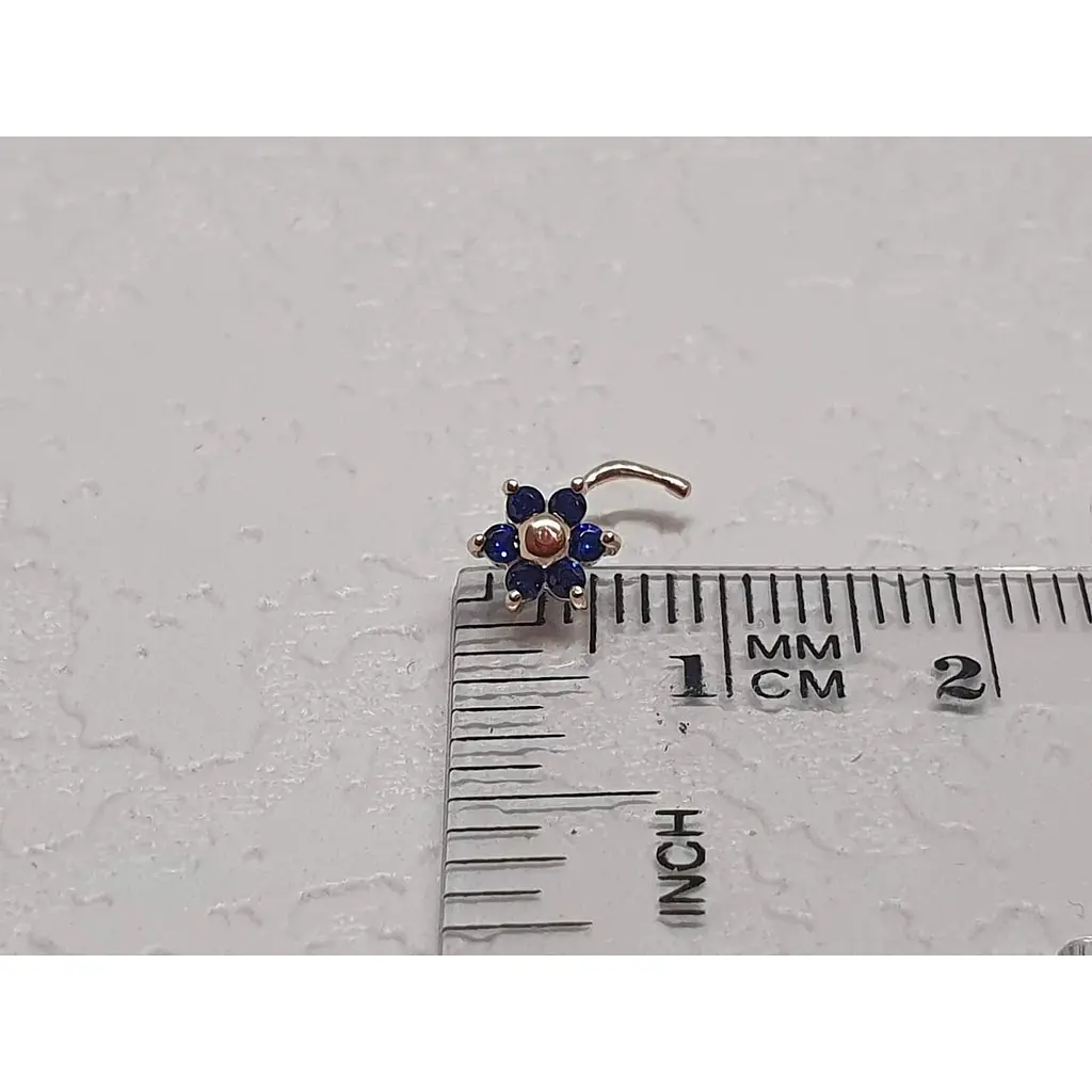 Золотая серьга-пирсинг в нос Dear с фианитами. 1040.7 - фото 4