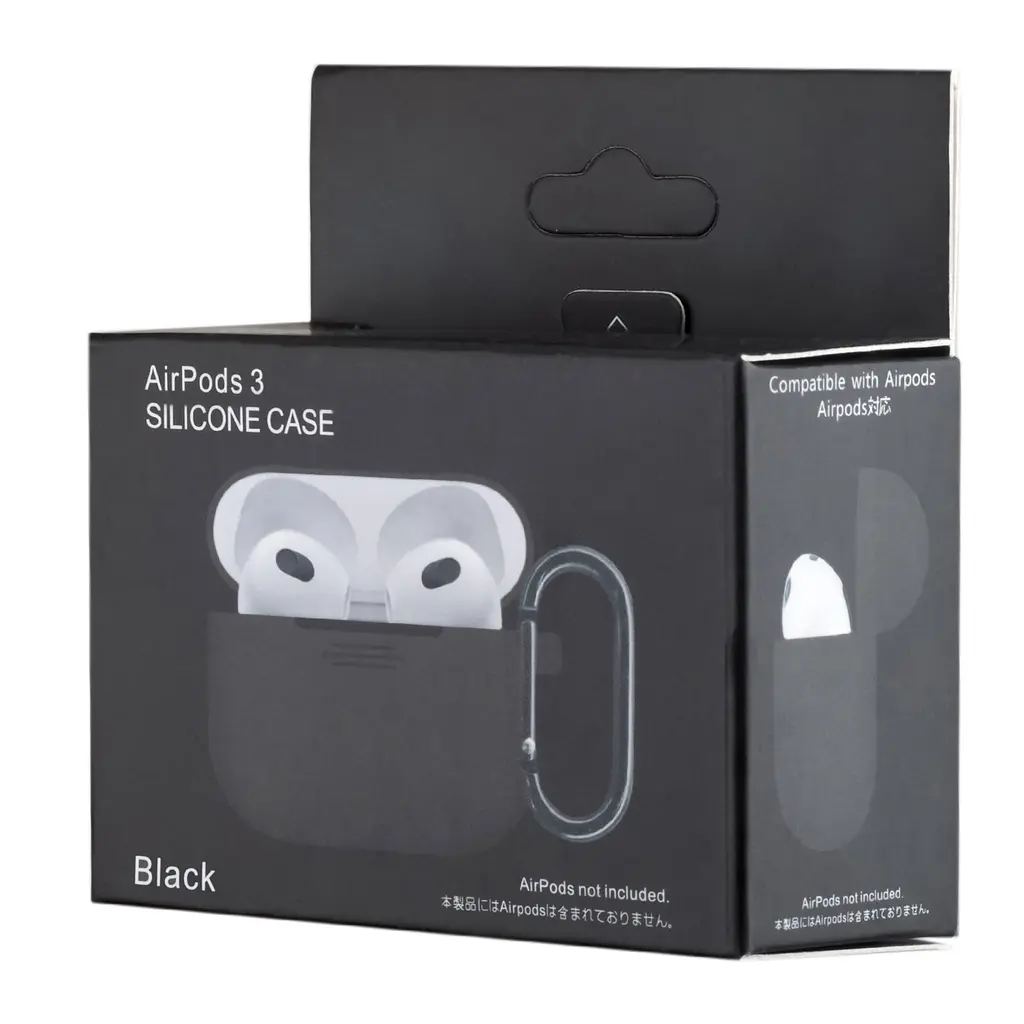Чохол Silicone Case 1,2mm for AirPods 3 Black - фото 2