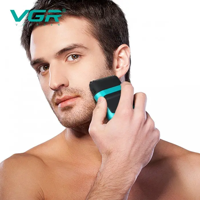 Електробритва шейвер для бороди, з USB, VGR V-307, Зелений - фото 4