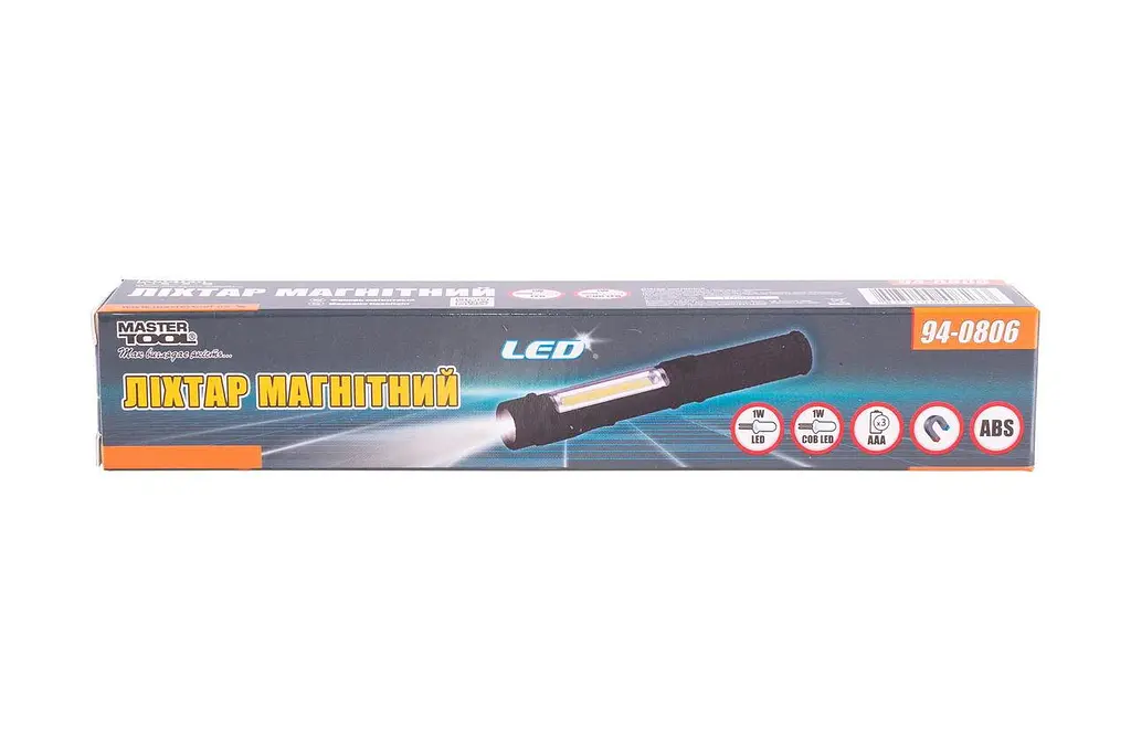 Фонарь подвесной магнитный на батарейках Mastertool 94-0806 2LED x 1 Вт (1COB) - фото 8