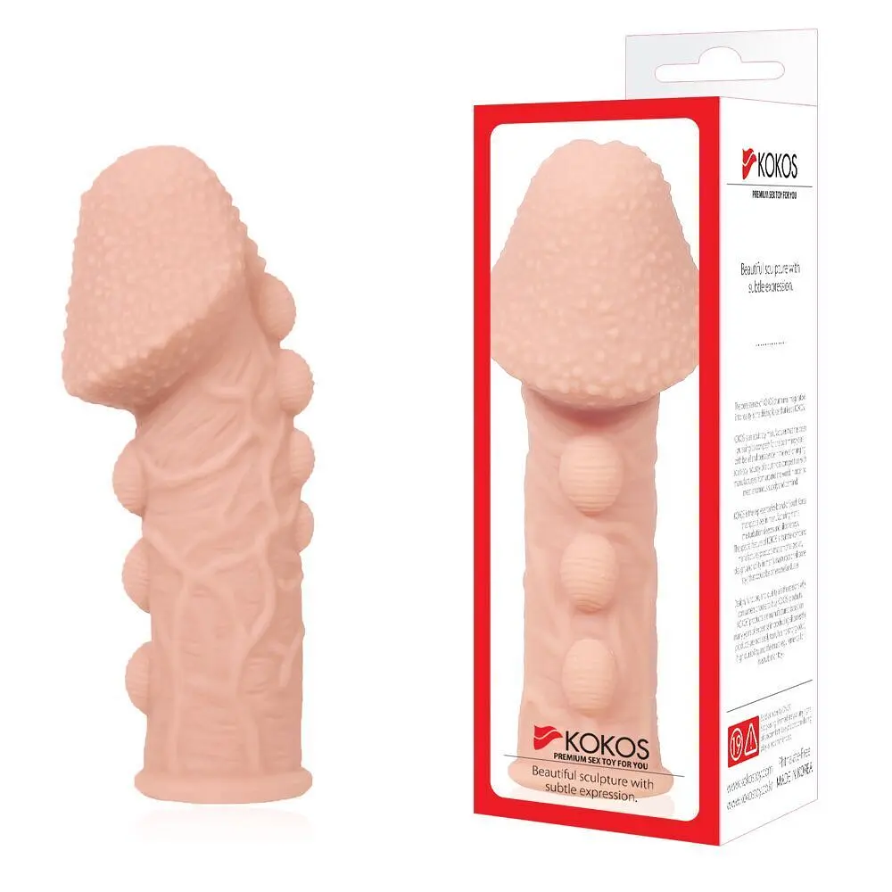 Насадка на член Kokos Extreme Sleeve ES.09 розмір S потовщувальна стимулюючий рельєф SX1447 104373 - фото 4