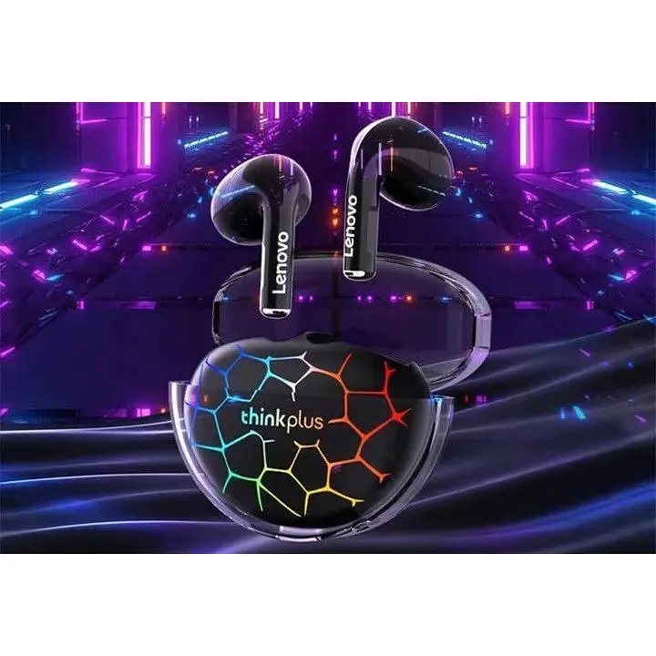 Гарнитура - наушники беспроводные Lenovo LP80 Pro RGB подсветка черные - фото 5