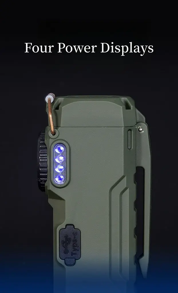 Ліхтар мультифункціональний D51-SMD зелений з Li-Ion акумулятором, індикацією заряду, запальничкою та ЗУ Type-C (46799-D51-SMD_226) - фото 6