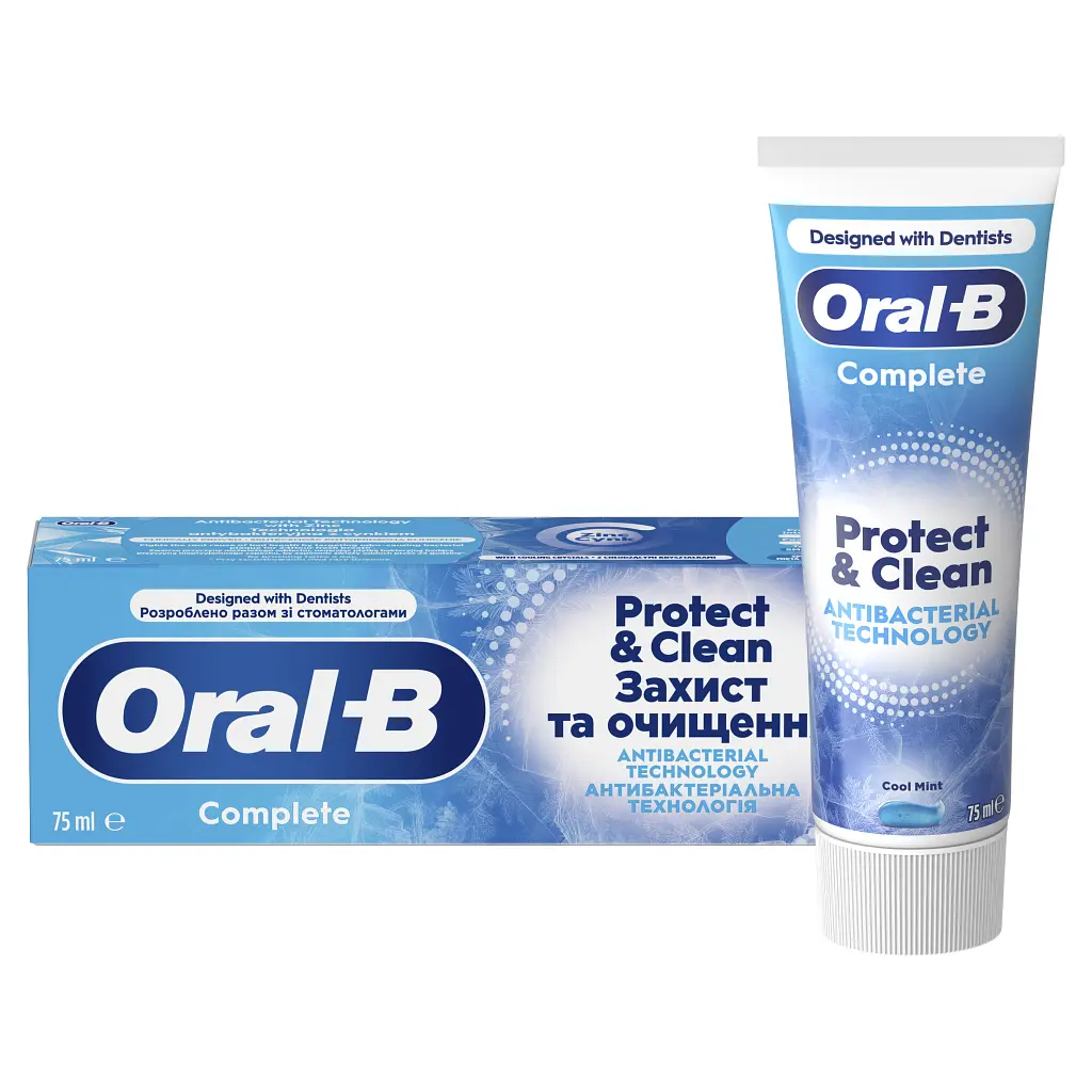 Зубна паста Oral-B Complete Захист та чистота Прохолодна м'ята 75 мл (8006530254878)
