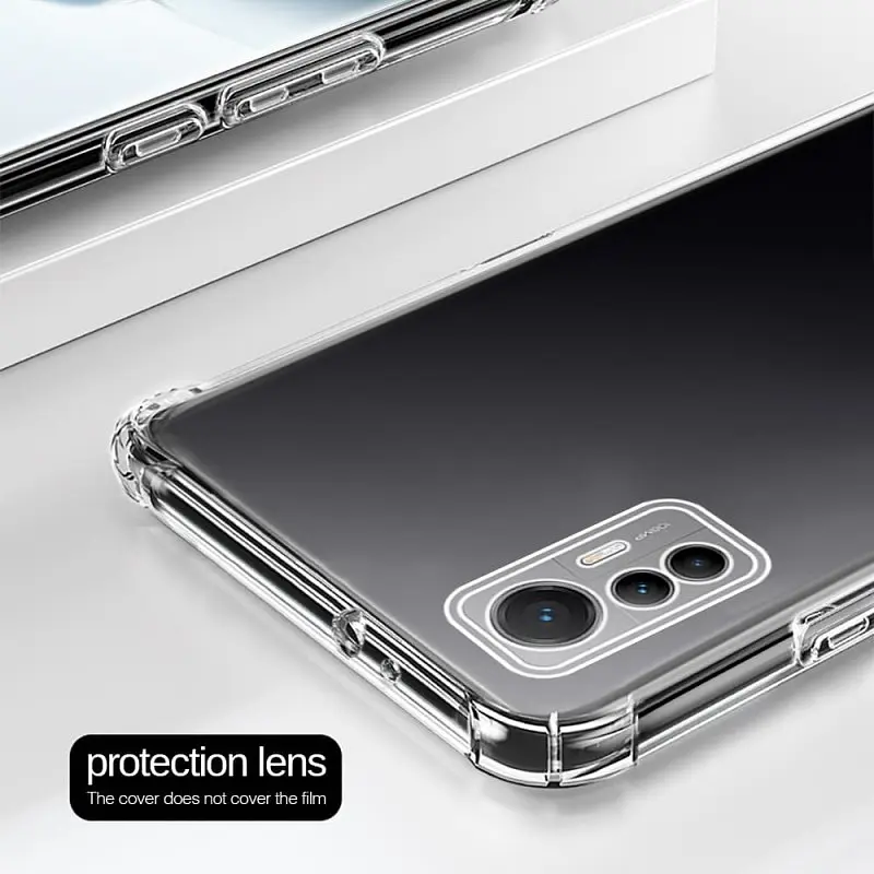 TPU чехол GETMAN Ease logo усиленные углы Full Camera для Xiaomi 12 Lite Бесцветный (прозрачный) - фото 2