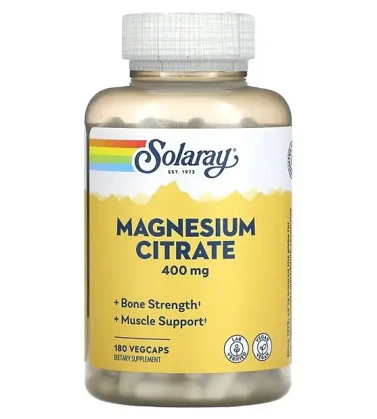 Цитрат магния в капсулах №180 Solaray Magnesium Citrate 400 mg - фото 2