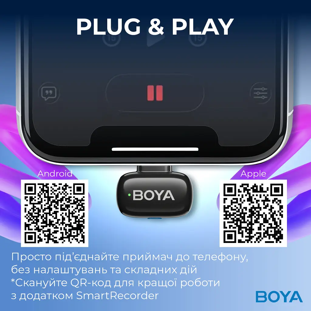 Мікрофон Boya mini-14 Type-C Black (mini-14) - фото 12