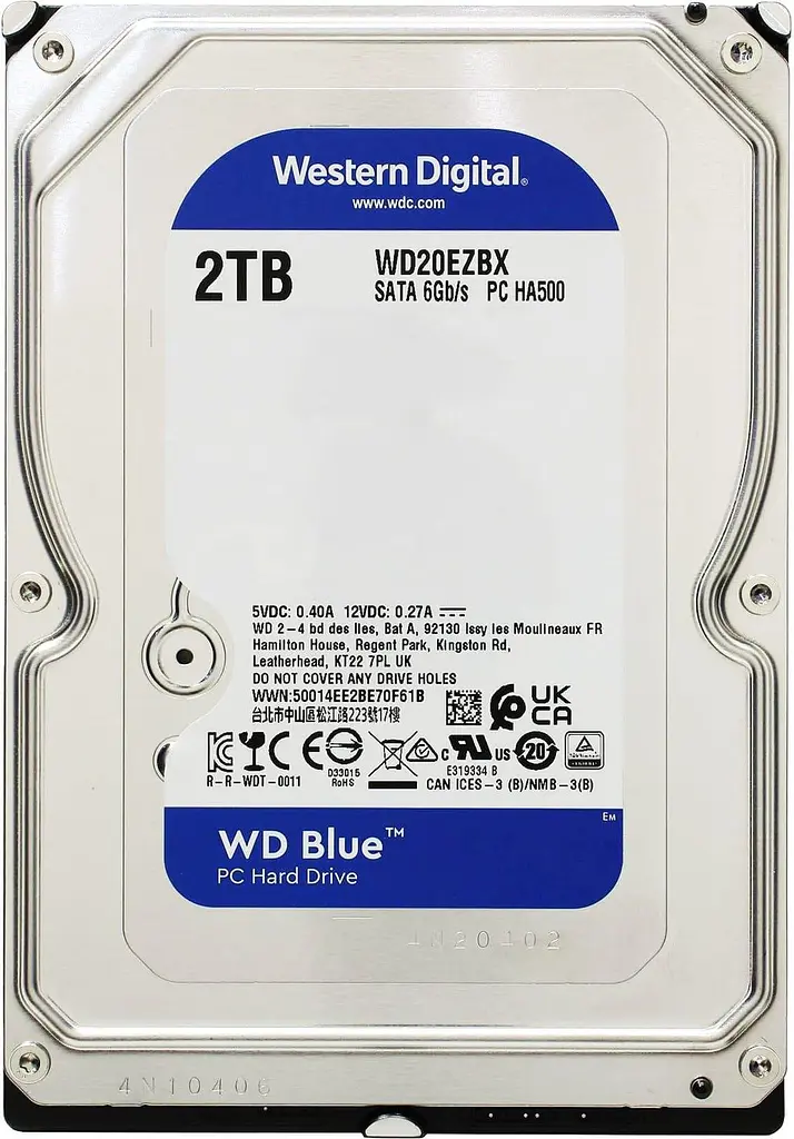 Жорсткий диск Western Digital Blue HDD 3.5" 2 ТБ (WD20EZBX) - фото 2