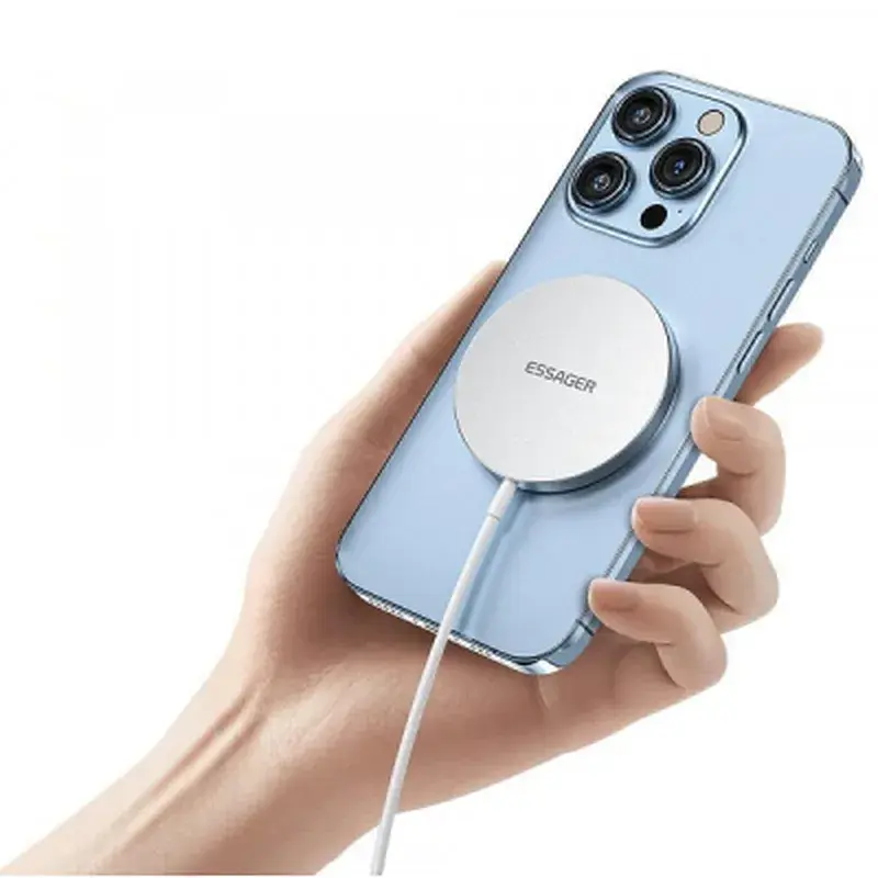 Зарядний пристрій Essager 2-in-1 wireless charger 15W magnetic for phone and earphones (EWXCX-YT02-Z) - фото 4