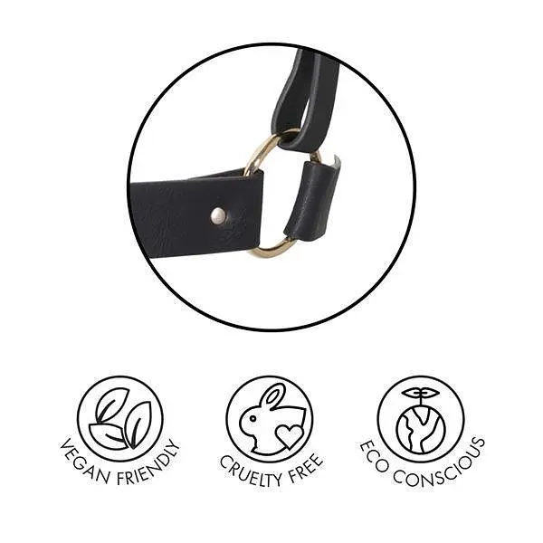 Портупея Bijoux Indiscrets MAZE - X Harness Black, екошкіра - фото 5