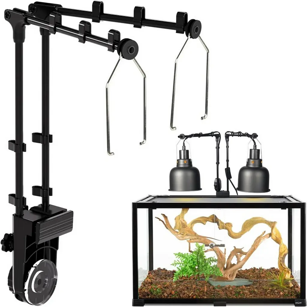 Тримач для ламп Repti-Zoo Dual Light Bracket LH023D подвійний кронштейн для тераріуму 360° - фото 4