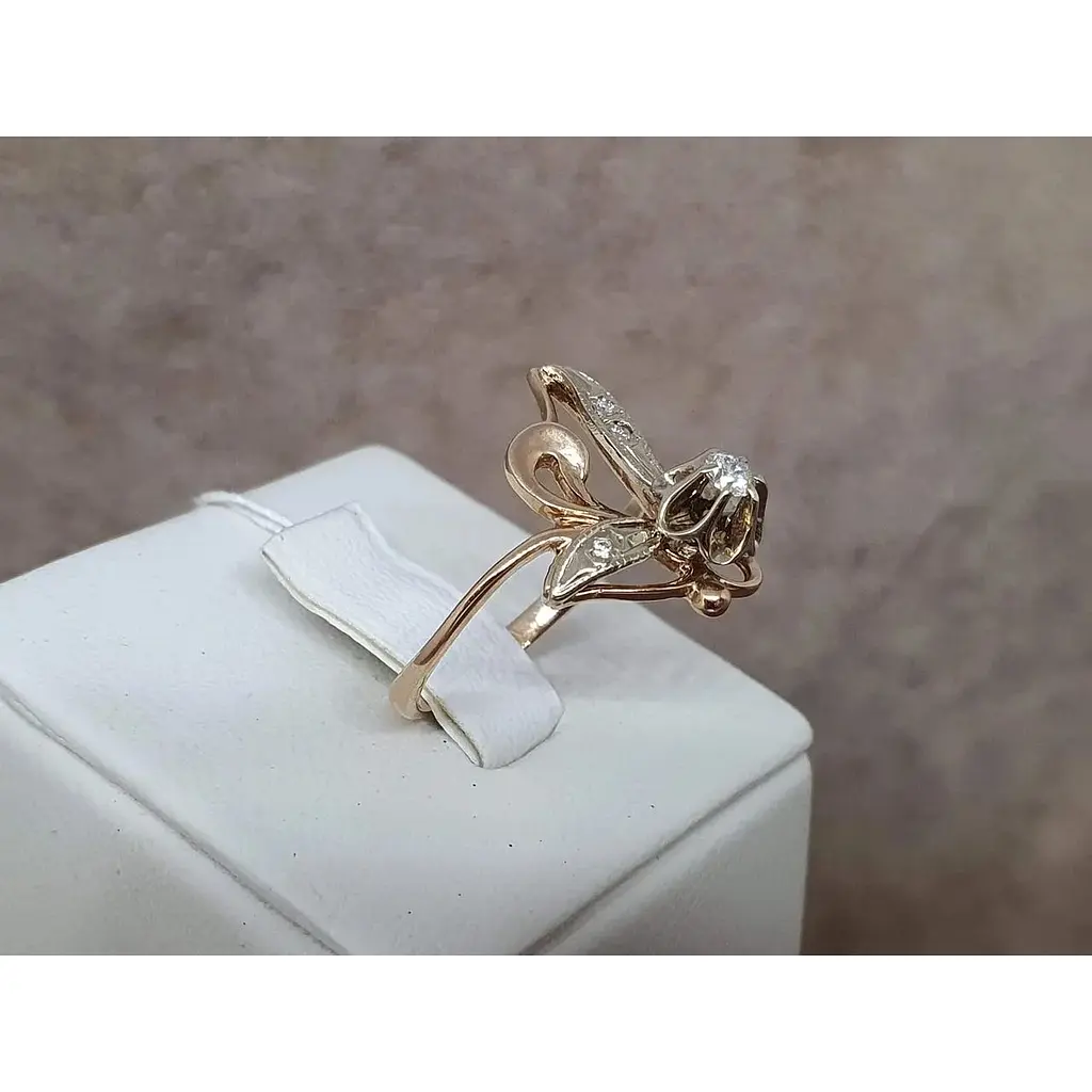 Золоте кільце Гаразд з діамантами. 302333 18 - фото 3