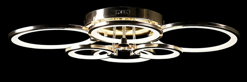 Люстра стельова LED Splendid Ray LK38/2+2+2, 200W, золото/білий, сучасний стиль, з пультом, димер - фото 4