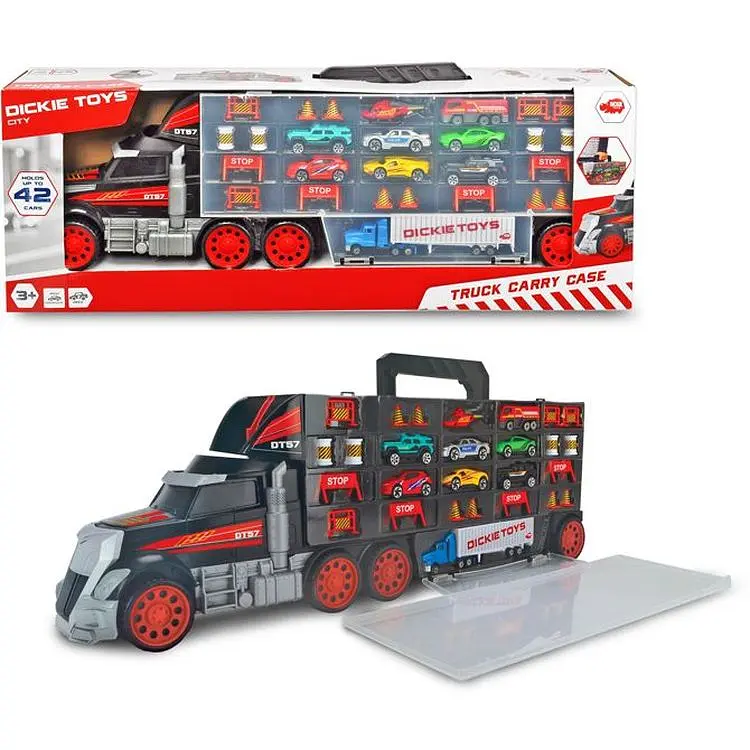 Ігровий набір Dickie Toys Трейлер перевізник авто вантажівка з ручкою 62 см (3749023)
