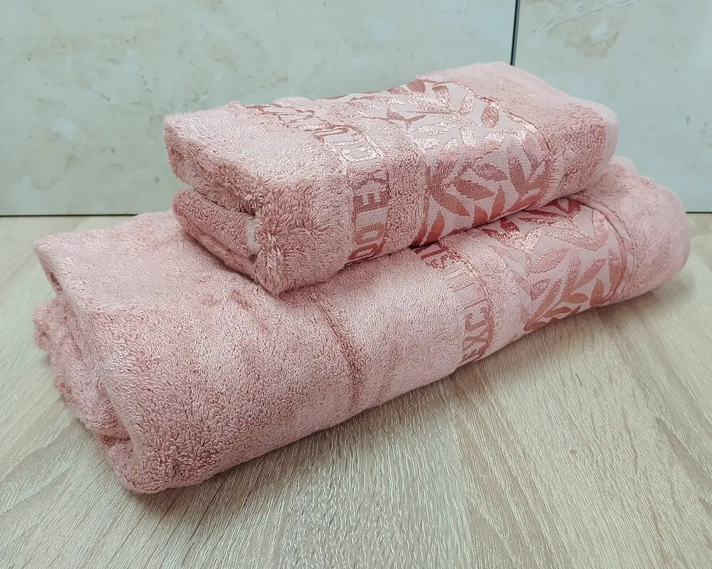 Набір турецьких бамбукових махрових рушників Cestepe 50х90+70х140 Bamboo Chery Terracotta - фото 3