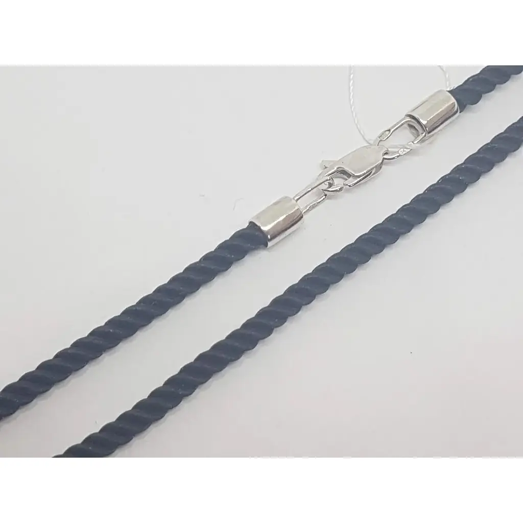 Ювелирный шнурок Империя золота из текстиля с серебряными вставками. ПК100С 45 - фото 2