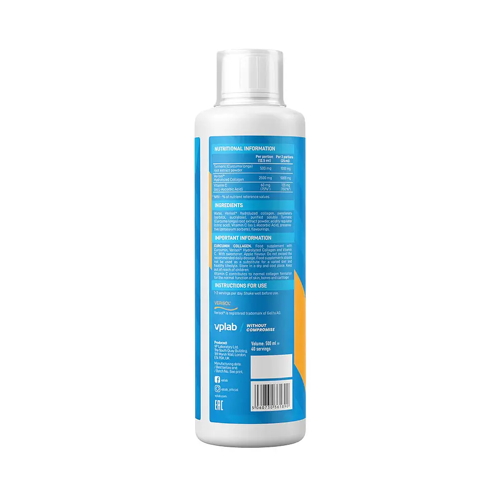 Препарат для суставов и связок VPLab Curcumin Collagen, 500 мл - фото 2