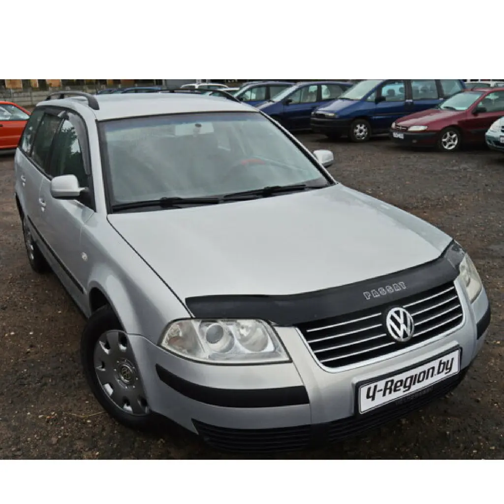Дефлектор капоту мухобійка Volkswagen Passat B5+ 2001-2005 рестайлінг Євро Кріплення (Vip Tuning) - фото 2