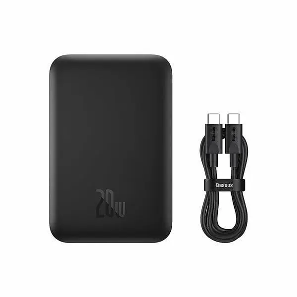 Зовнішній акумулятор Baseus Magnetic Mini Air Wireless Fast Charge Power Bank 6000mAh 20W чорний (P10059002113-00) - фото 2
