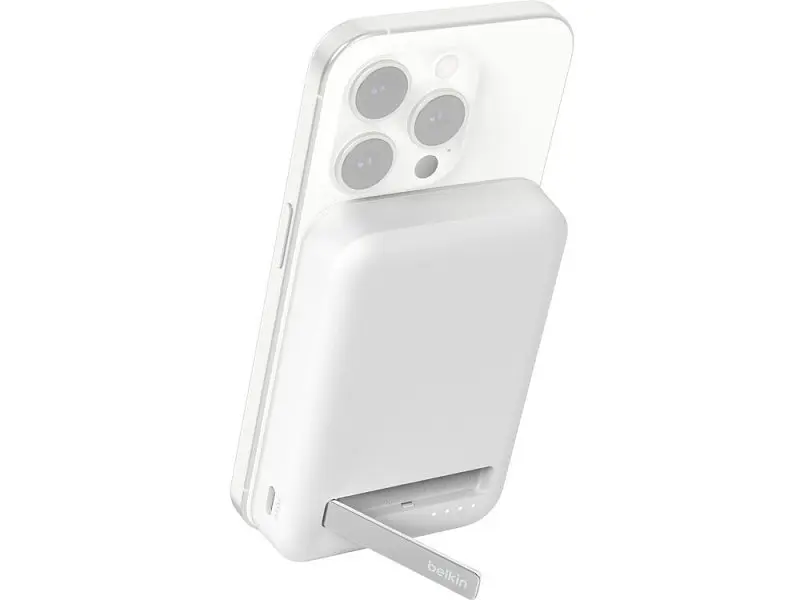 Зовнішній акумулятор (павербанк) Belkin 8000mAh 15W MagSafe Qi2 White (BPD007BTWH) - фото 2