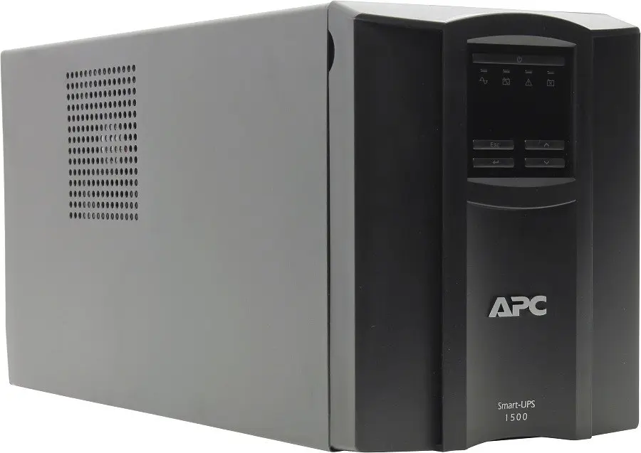 Джерело безперебійного живлення APC Smart-UPS 1500VA LCD, Lin.int., AVR, 8 х IEC, SmartSlot, USB, RJ-45, метал (SMT 1500I) - фото 4