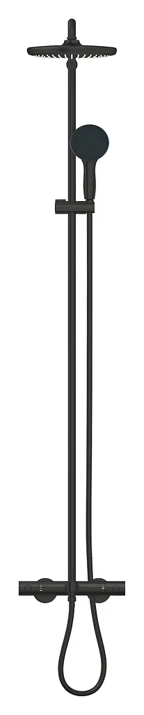 Душевая система с термостатом для ванны Grohe Tempesta System 250 266722431, Черный матовый - фото 3