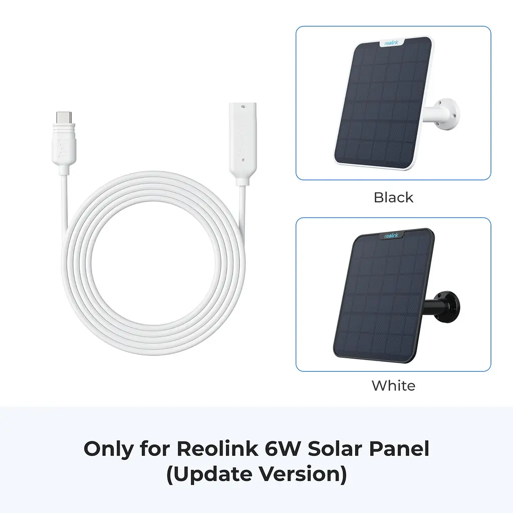 Кабель подовжувач для сонячної панелі 4,5 М Reolink Solar EX Cable(USB-C) Білий - фото 2