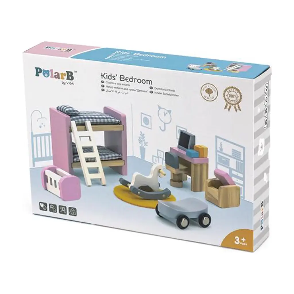 Игровой набор Viga Toys Деревянная мебель PolarB Детская комната (44036) - фото 4