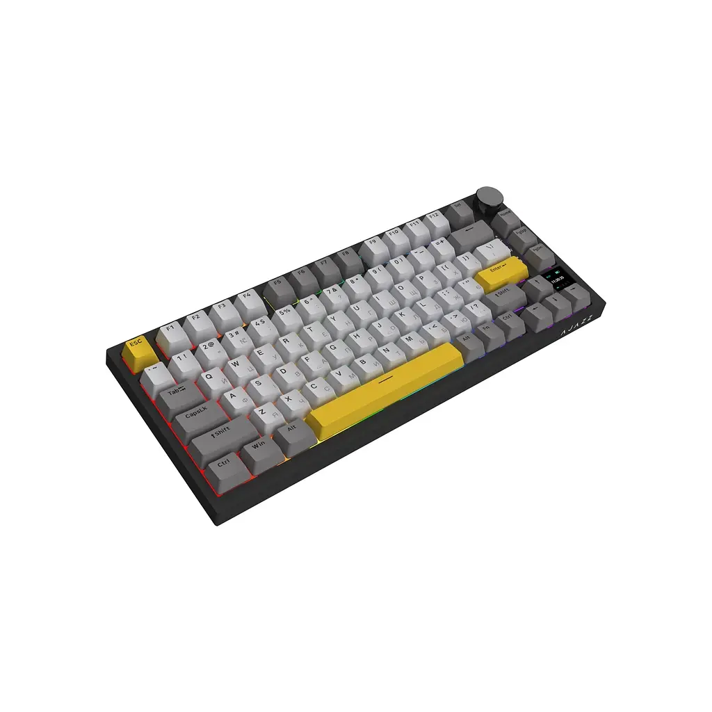 Клавіатура Ajazz AK820 Pro Flying Fish Switch Black RGB USB/Wireless/Bluetooth UA Black (AK820PRO-FF-BGY) - фото 5