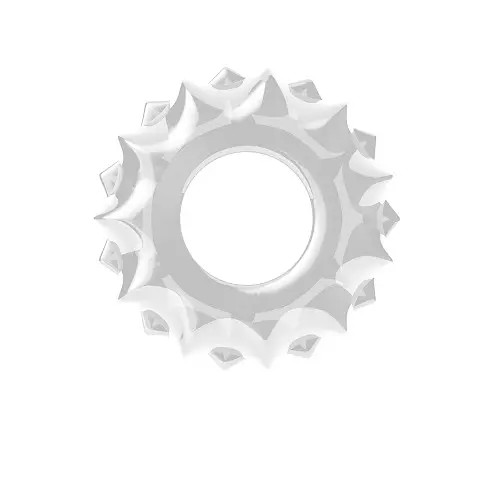 Рельєфне ерекційне кільце Lovetoy Power Plus Cockring Clear, 1.7 см (прозорий)