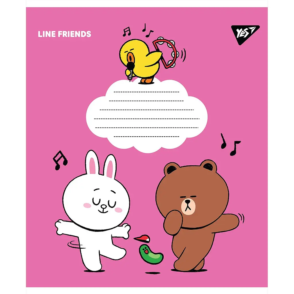 Набір зошитів Yes Line friends А5 12 аркушів 25 шт. (766255) - фото 4