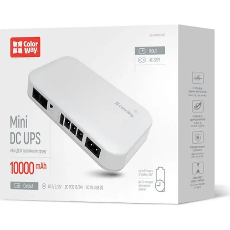 Пристрій безперебійного живлення ColorWay CW-PB100LI3WT 10000mAh 21W (CW-PB100LI3WT) - фото 6