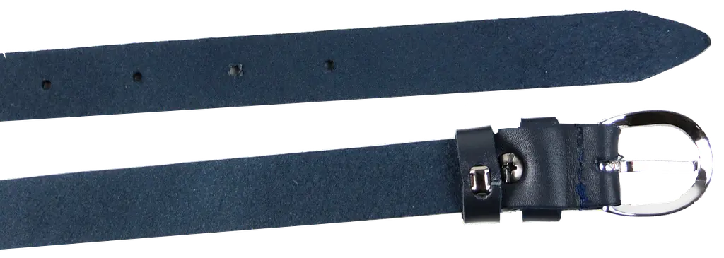 Шкіряний жіночий ремінь Skipper 1634-20 Темно-синій 2 см - фото 4