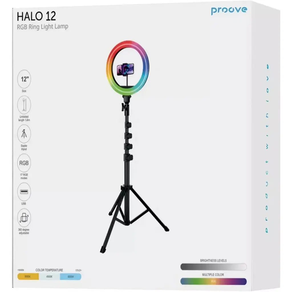 Кольцевая LED лампа Proove Halo 12 (PLRL12100401) [123801] - фото 5