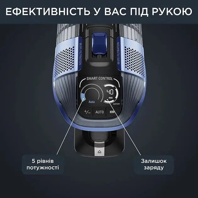 Пилосос безпровідний Xforce Flex 14.60 Aqua, 200Вт, вологе прибирання, конт пил -0.9л, автон ROWENTA teh0016414 - фото 7