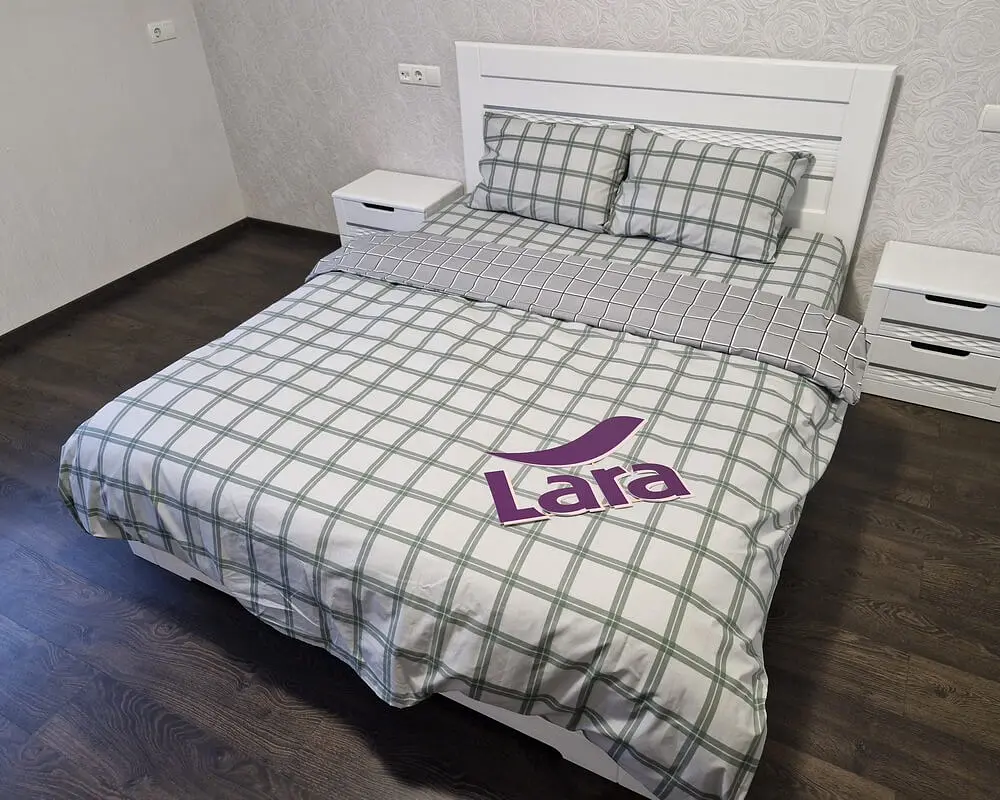 Постільна білизна LARA бязь d11362e євро 200х220 см - фото 3