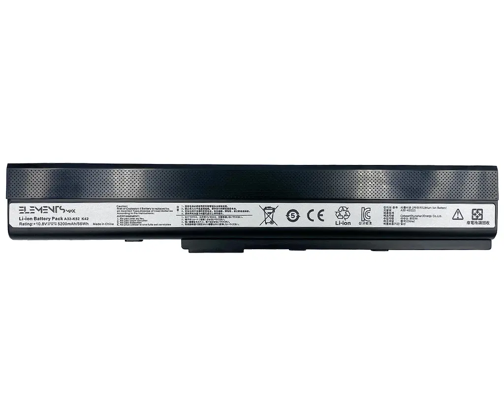 Акумулятор Elements для Asus A40 A42 A52 A62 B53 F85 K42 K52 K62 10.8V 5200 mAh (K42-3S2P-5200) - фото 2