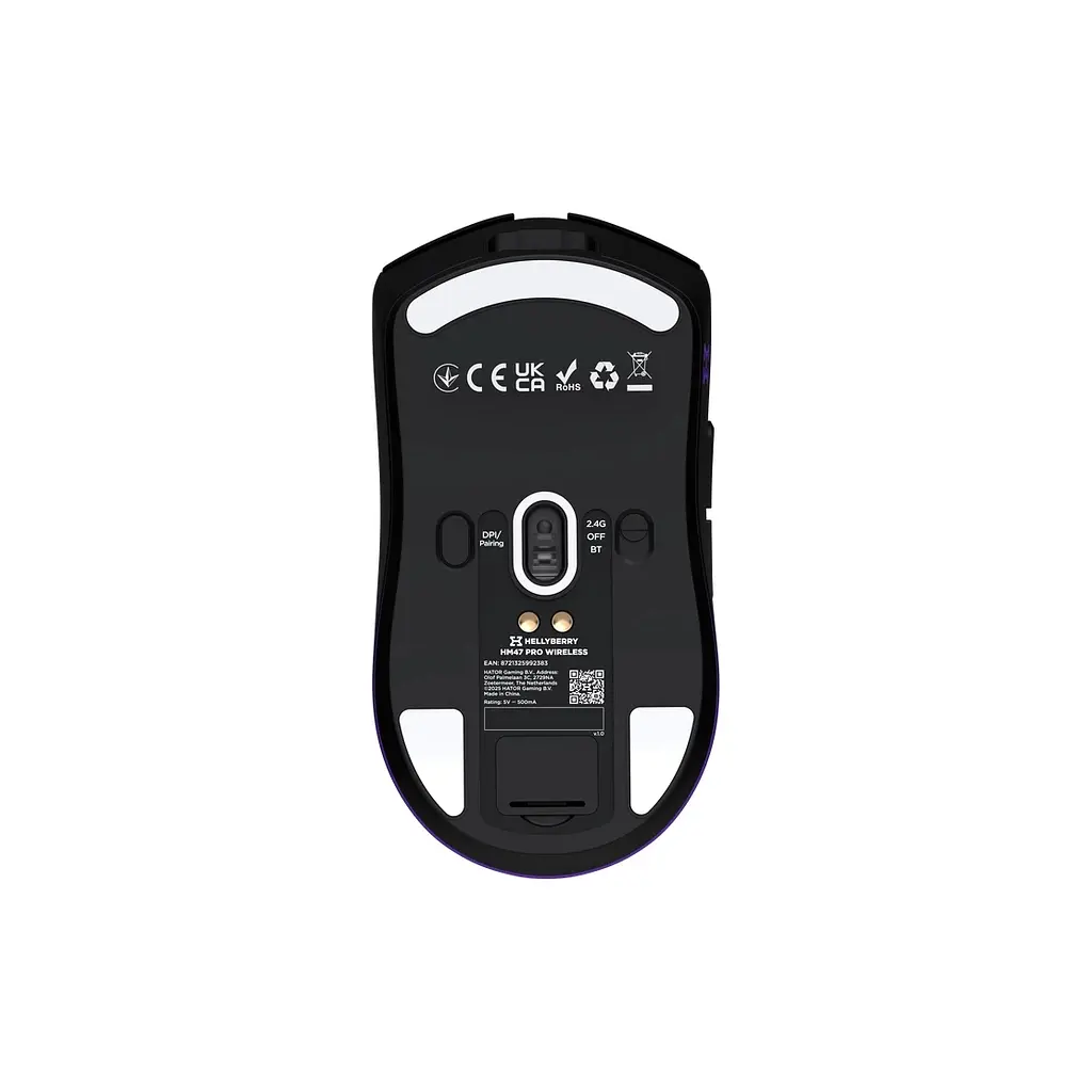 Мишка Hator Hellyberry HM47 Pro RGB Wireless/Bluetooth/USB Black/Violet (HM47PRO_black_violet) - фото 7