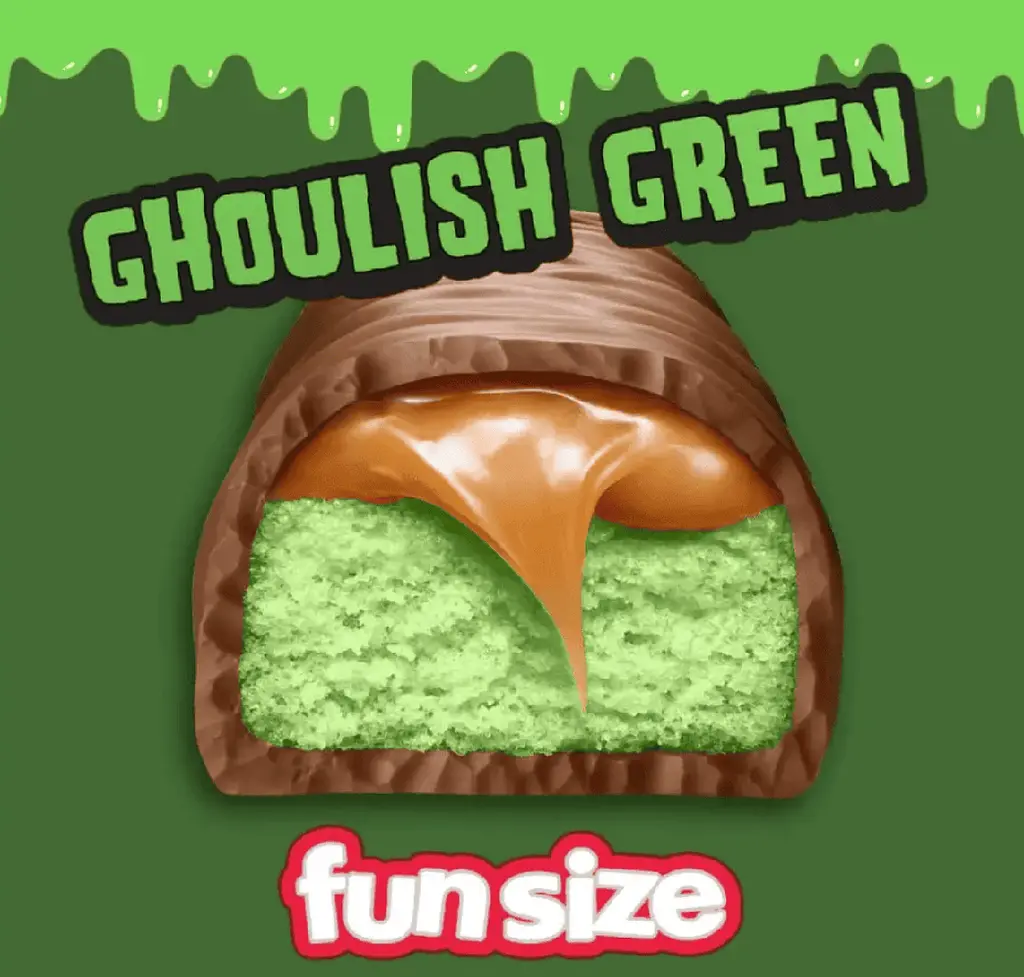 Набір міні-батончиків Mars Snickers & Twix Ghoulish Green Milk Chocolate Halloween Candy 35шт, 570г - фото 4